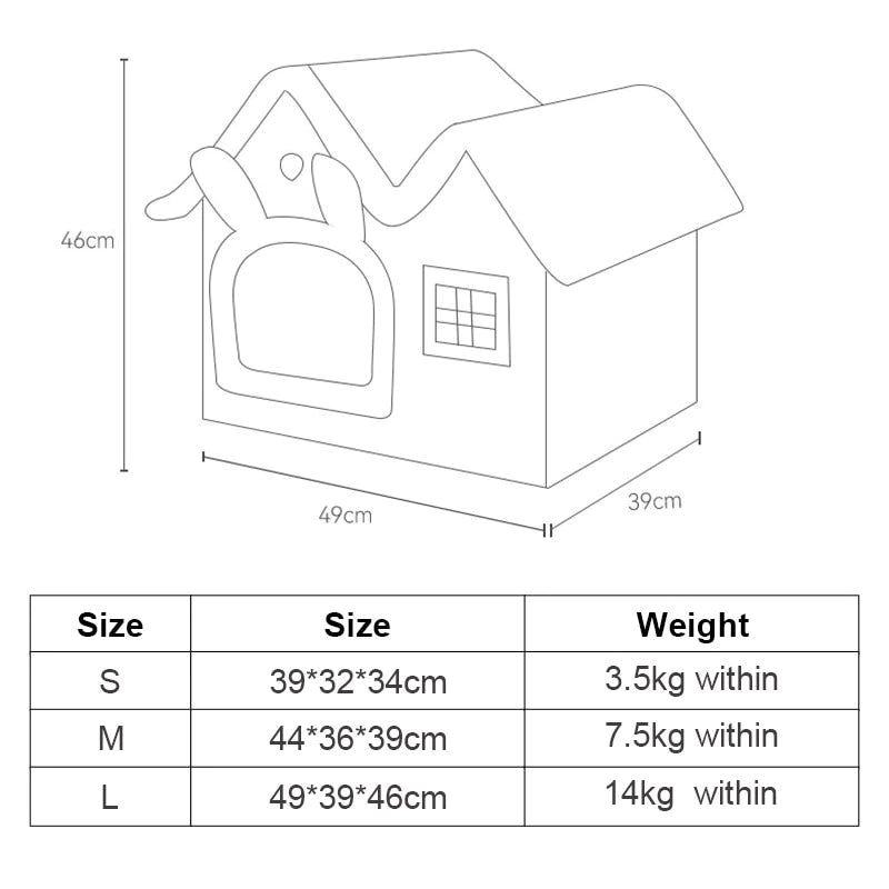 PurrNest Plush Cottage – Detachable Roof Pet House