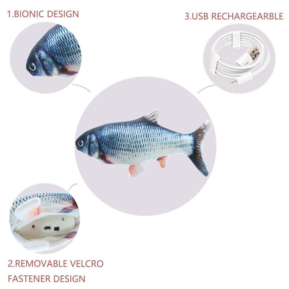 PurrFlip USB Rechargeable Flopping Fish Toy